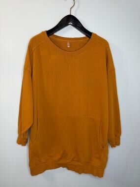 Free People Movement Bounce Pass Pullover Sweatshirt Oversized Russet Orange S